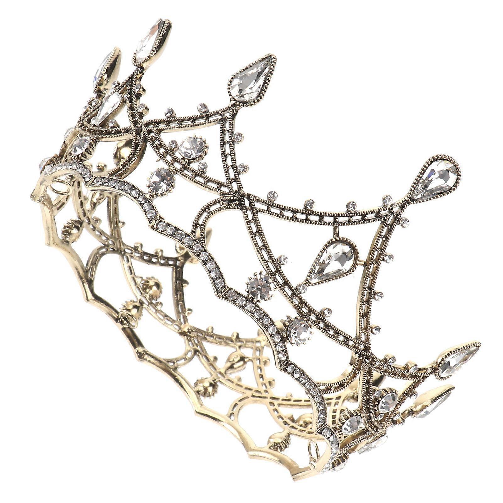 Rhinestone Νυφικό Headband Hair Accessory Queen Tiara Style Νυφικό Καπέλο Γάμου Assorted Color 1Pcs