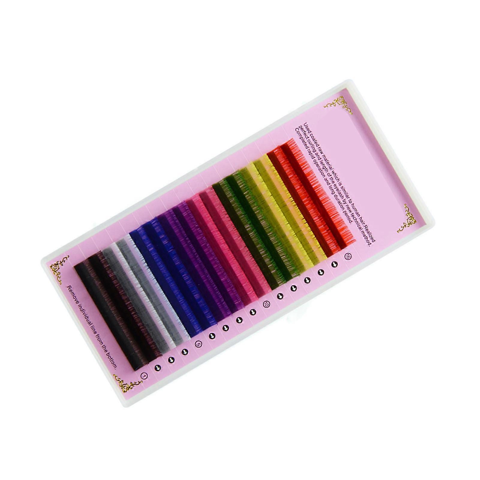 Colorful Eyelashes Exquisite Soft Comfortable Lightweight Colored False Eye Lashes Faux Eyelashes 0.15D 15mm