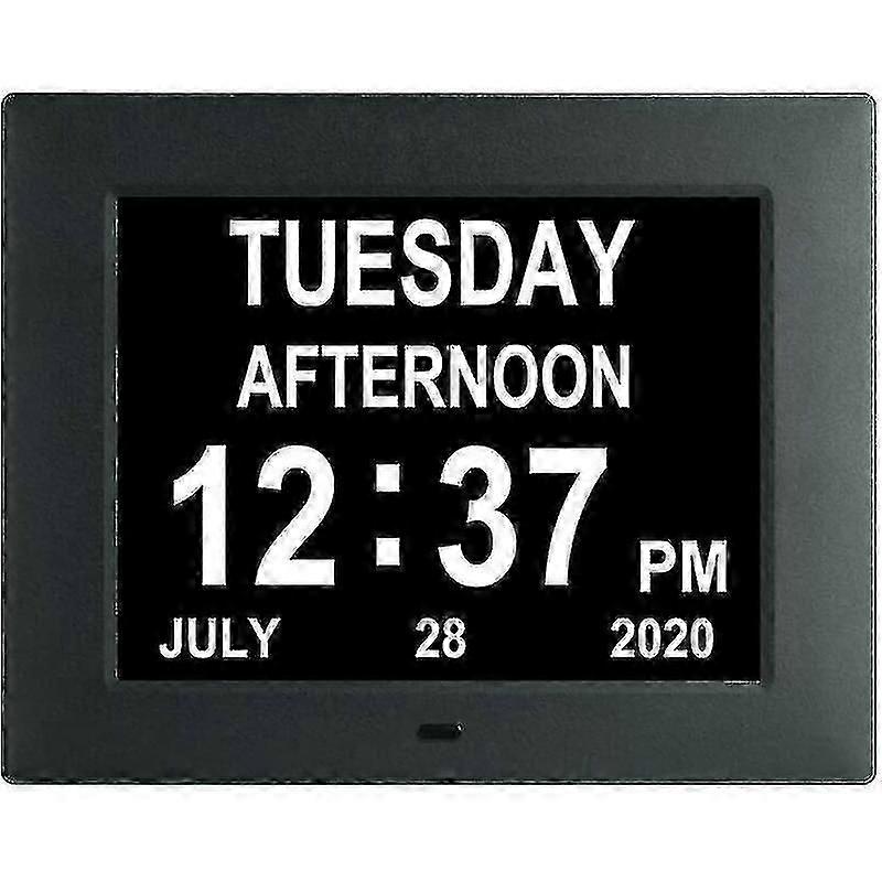 Digital Dementia Clock Calendar Clock Day Date Clock Grand Display Grand Clear Unabbreviated Time And Date