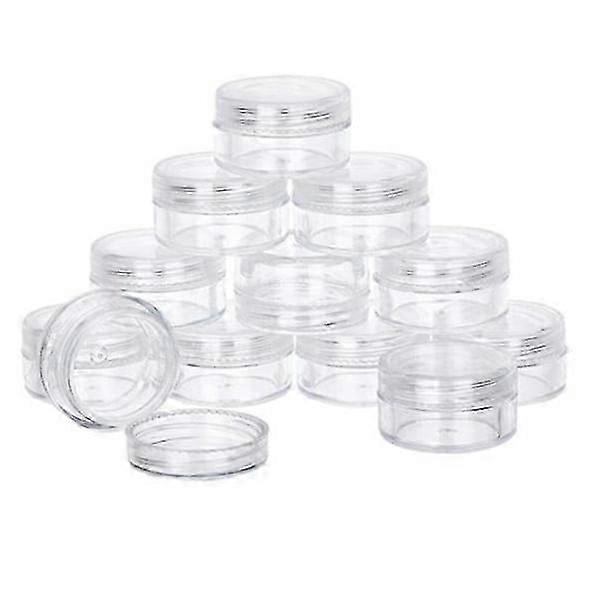 10 Transparent Storage Jars - 5ml
