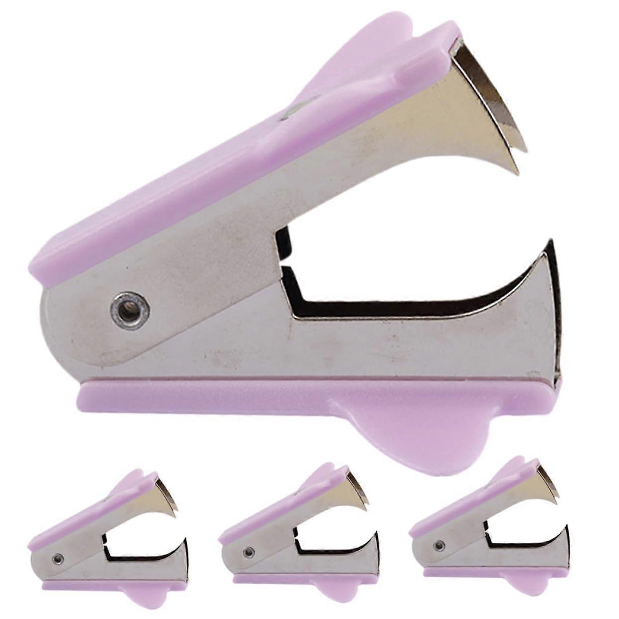 Staple Puller Pack of 4 Mini Office Tools, Staple Remover for Documents, Durable Iron Design, Essential Office Accessories