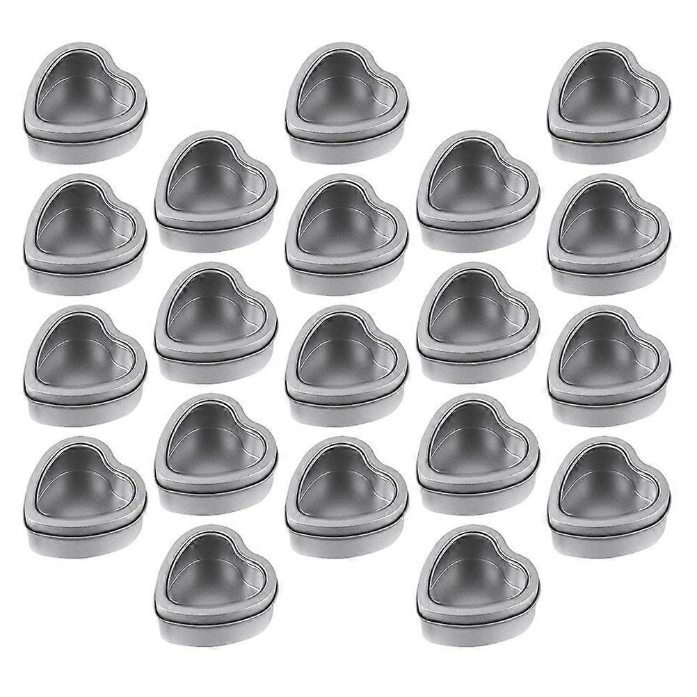 20Pcs Candy Tea Storage Boxes Heart Shaped Tinplate Containers