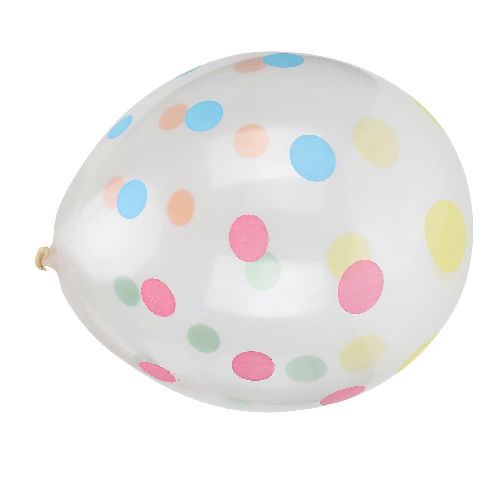 100Pcs Balloon Colorful Dots Transparent Latex Material Air Balloons for Party Decoration