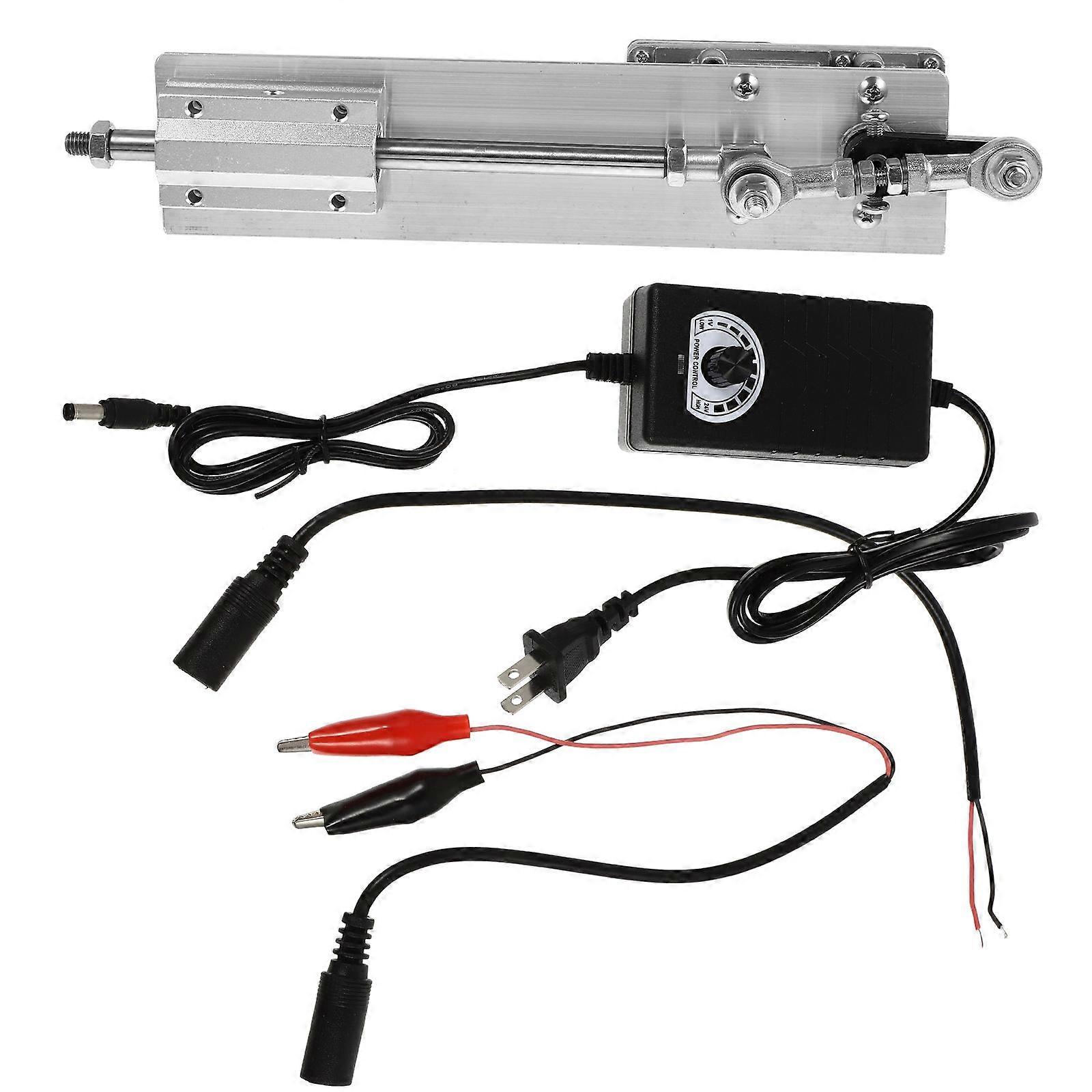 Linear Actuator 24V with Aluminum Alloy Body for Machine Adjustable Speed Silver Color