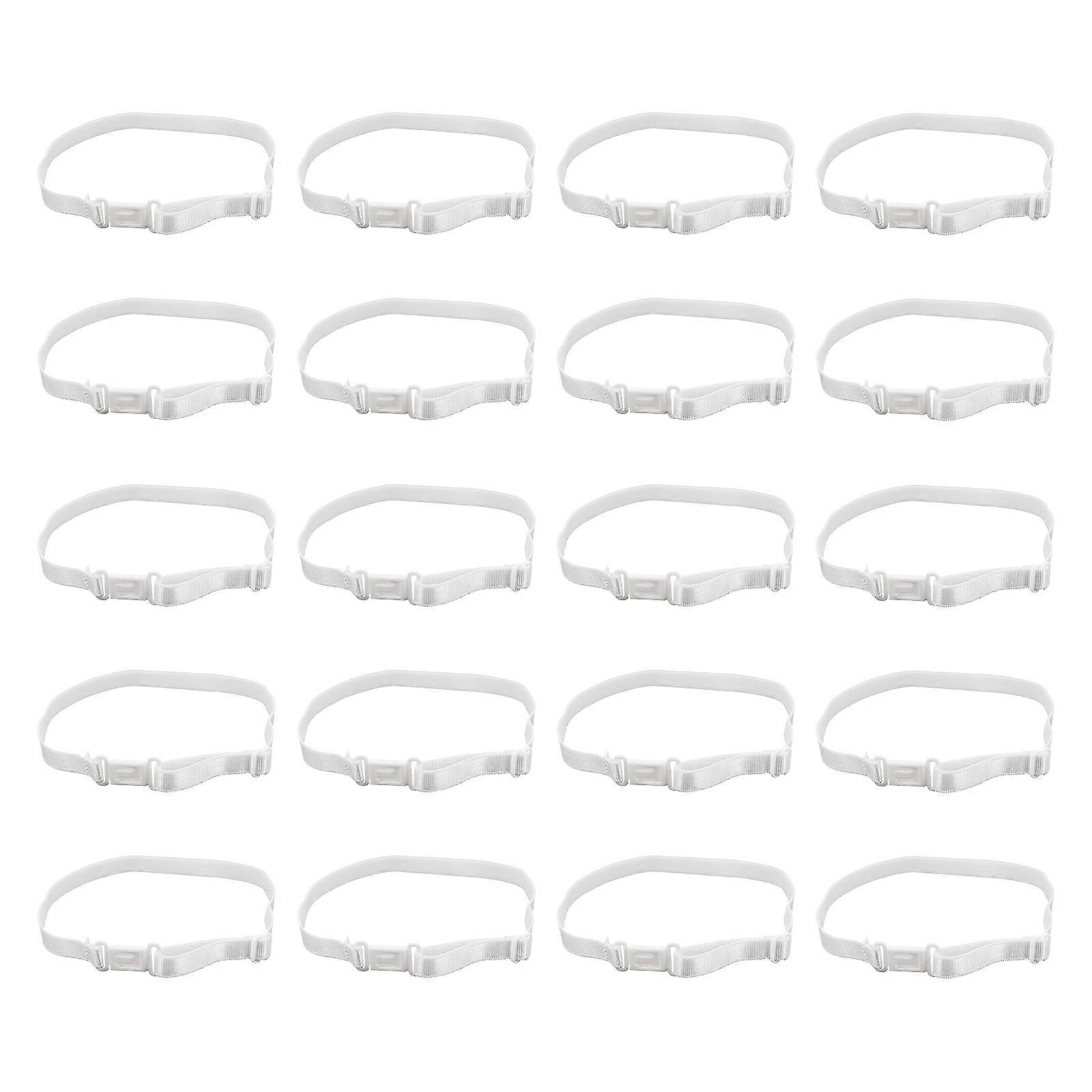20pcs Adjustable Bow Tie Elastic Strap with Clips, Durable Extension Belt for Easy Fit and Versatile Use at Weddings, Parties, and Events, Fits All