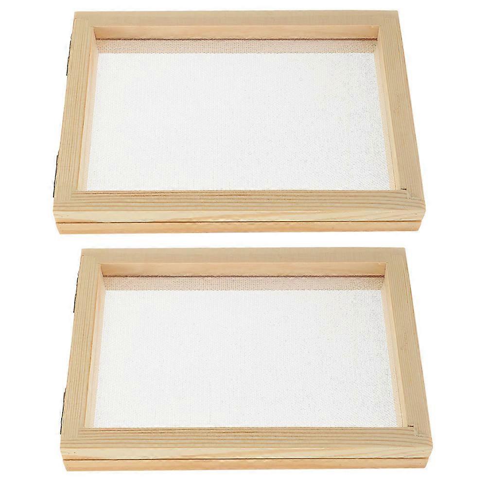 Diy Paper Making Frame Kit 2pcs Handmade Mold For Crafting, Educational Tool For Card Making And Nature Journals, Reusable Easy To Clean