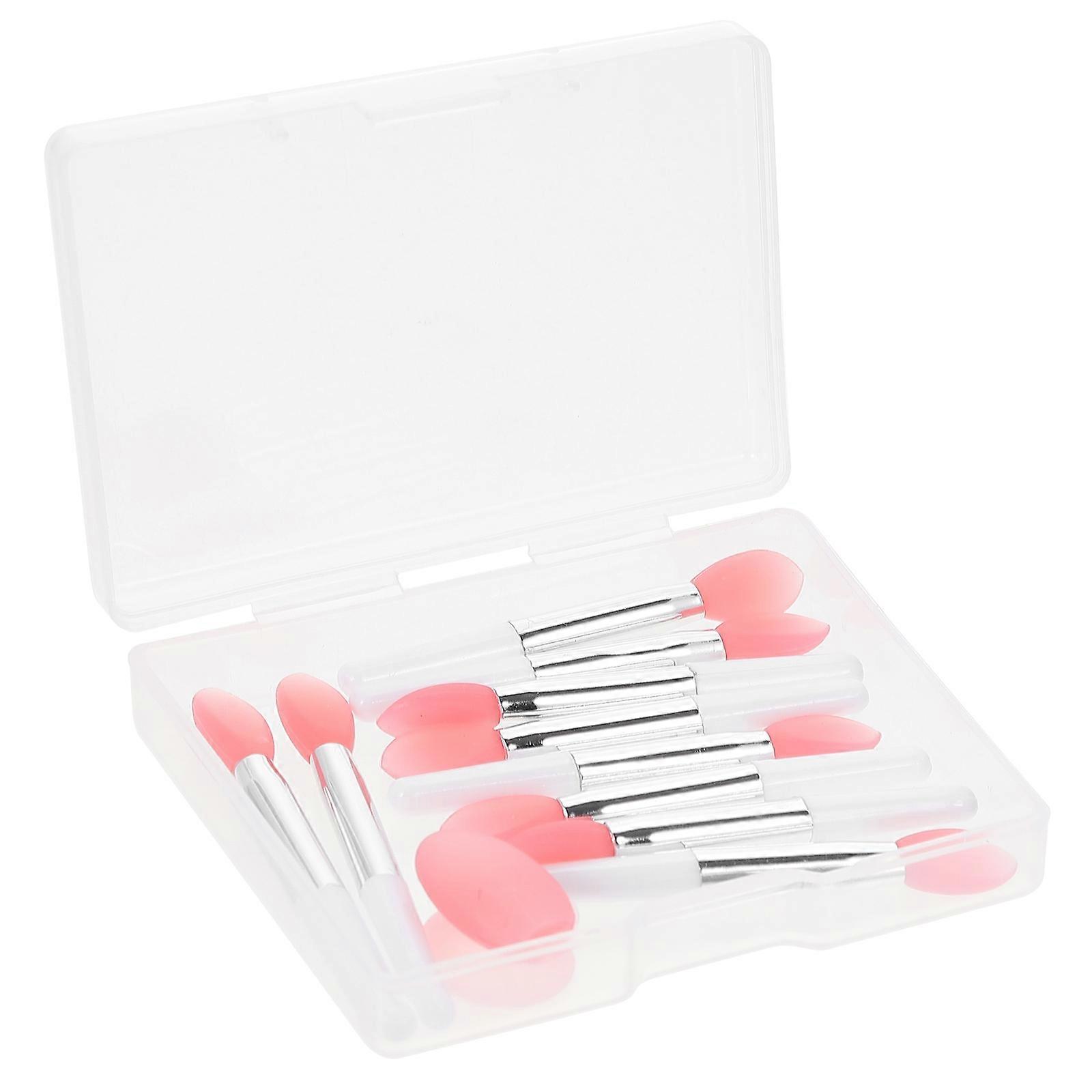 Makeup Applicator Sticks Lip Gloss Application Pink Silicone Material Even Lip Color Application 1Set