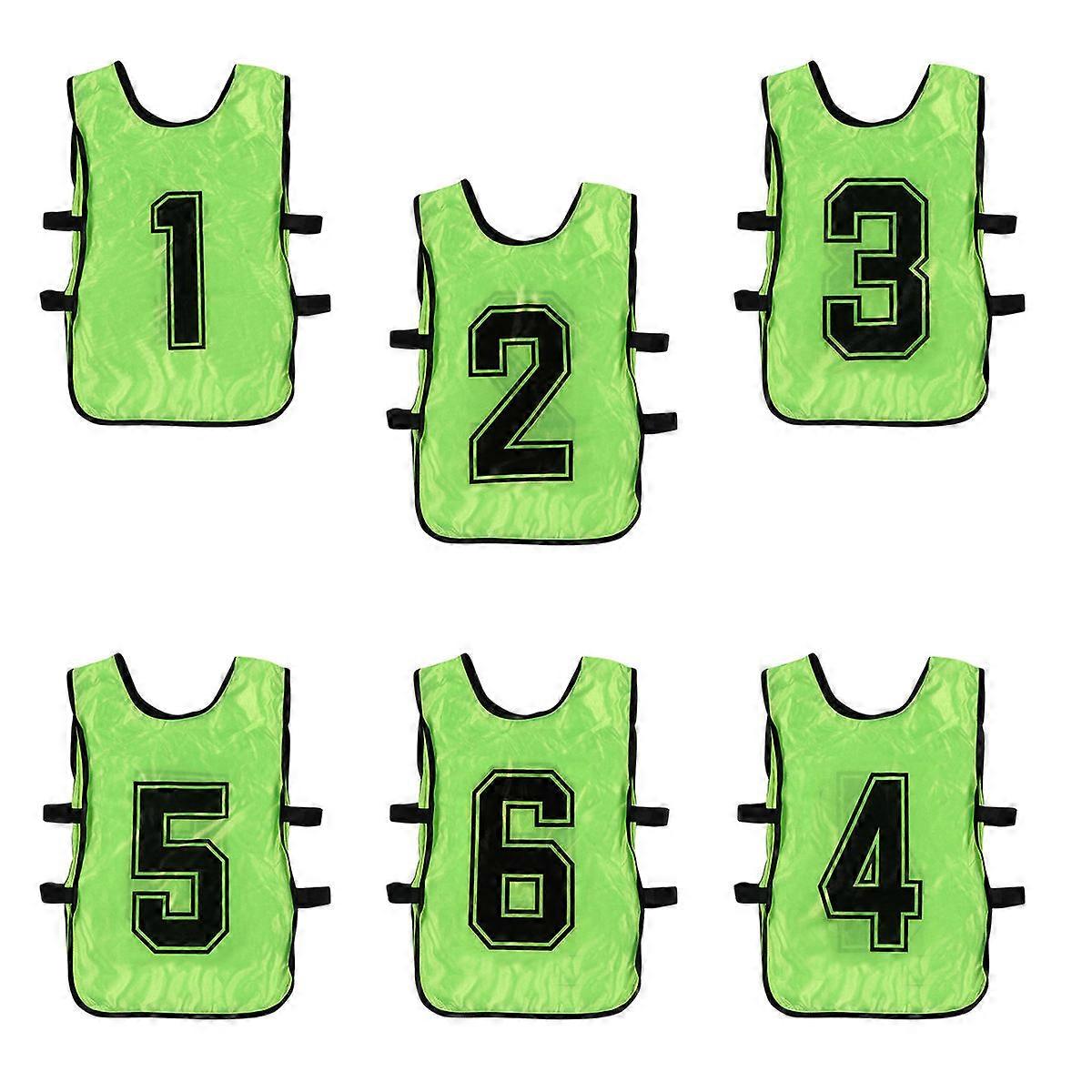 Vests Children Sportswear Practice Vests Pinnies Ventilation Cool Comfortable 6Pack