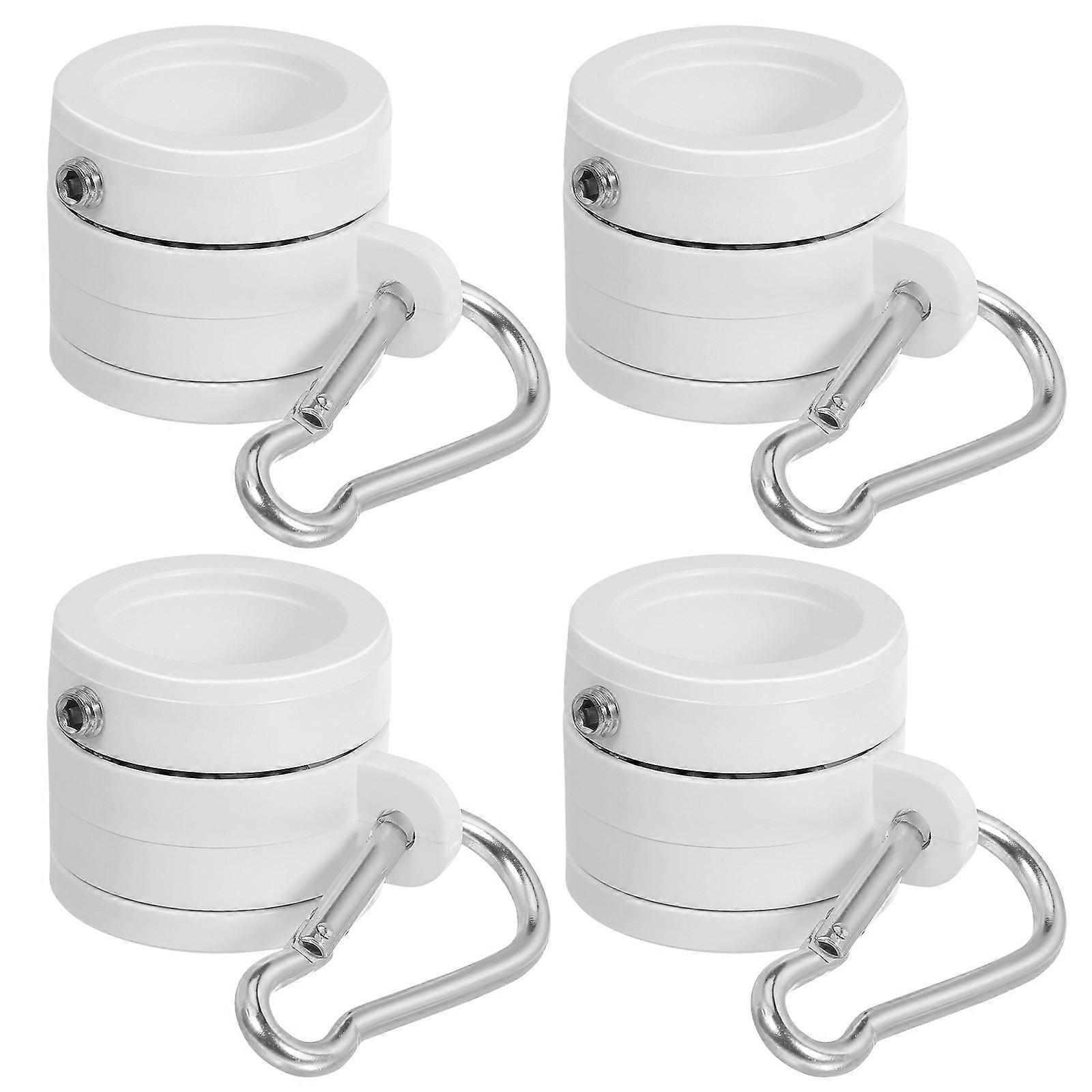 4pcs Mount Flag Rings Flagpole Swivel Rings Pole Rings Flag Pole Clips Flag Pole Replacement Parts Flagpole Accessories Flag Mounting Clip To Rotate