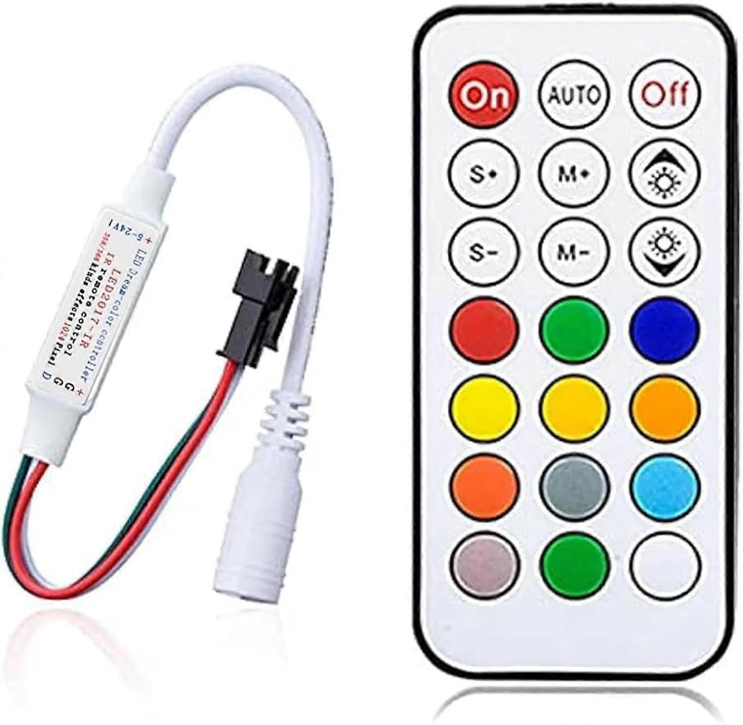 Mini DC524V 21 Buttons 2811 Remote Control RF Controller for WS2811 WS2812B 2811 2812 LED Strip Light 21key LED Controller