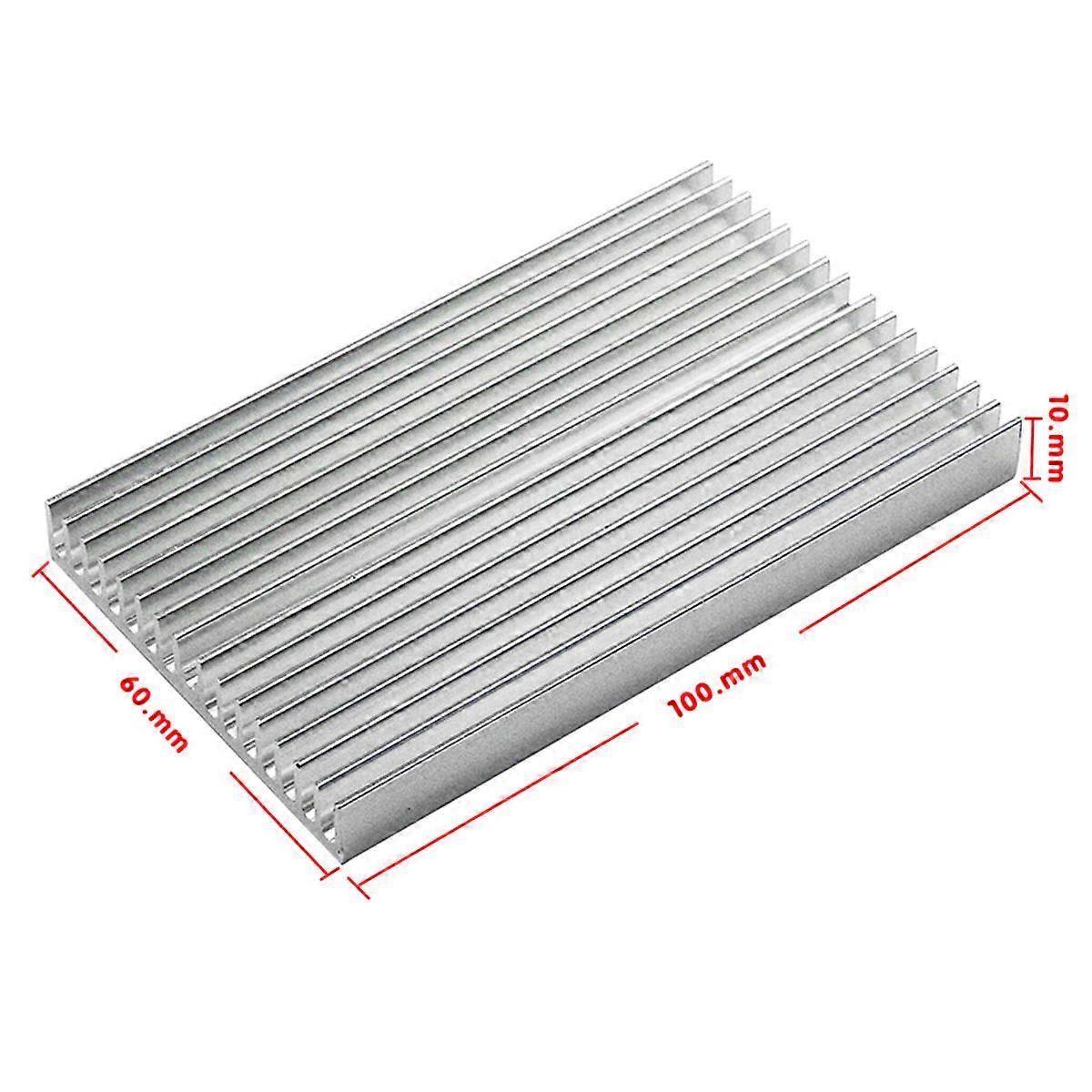 Aluminum Alloy Cooling Block Radiator Plate for PCB IC Chips, Silver Durable Heat Sink for Efficient Heat Dissipation in Electronics