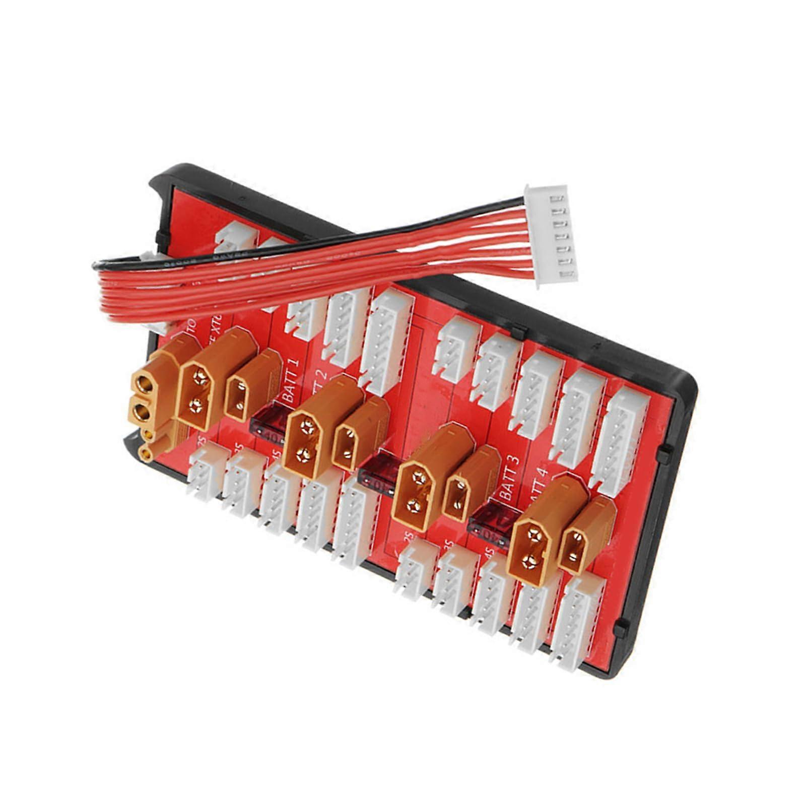 XT60 XT30 Parallel Charging Board Supports up to 4 Sets of 28S Batteries with Gold Plated Connectors