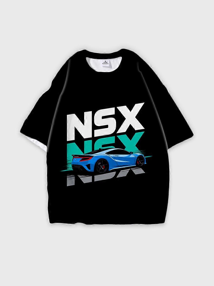 T-shirt round neck Pattern loose short sleeve N193