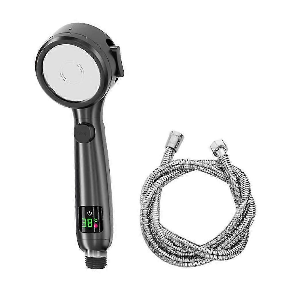 2025 Latest Model Digital LED Display Shower Head Water Saving Headshower for