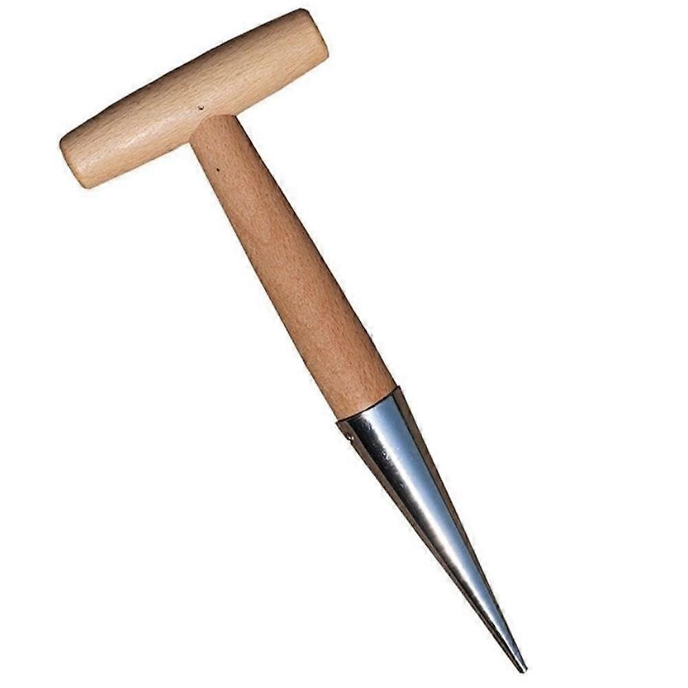 T Shape Hand Seeds Planter with Wooden Handle Seed Dispenser for Onion Seed Shakers