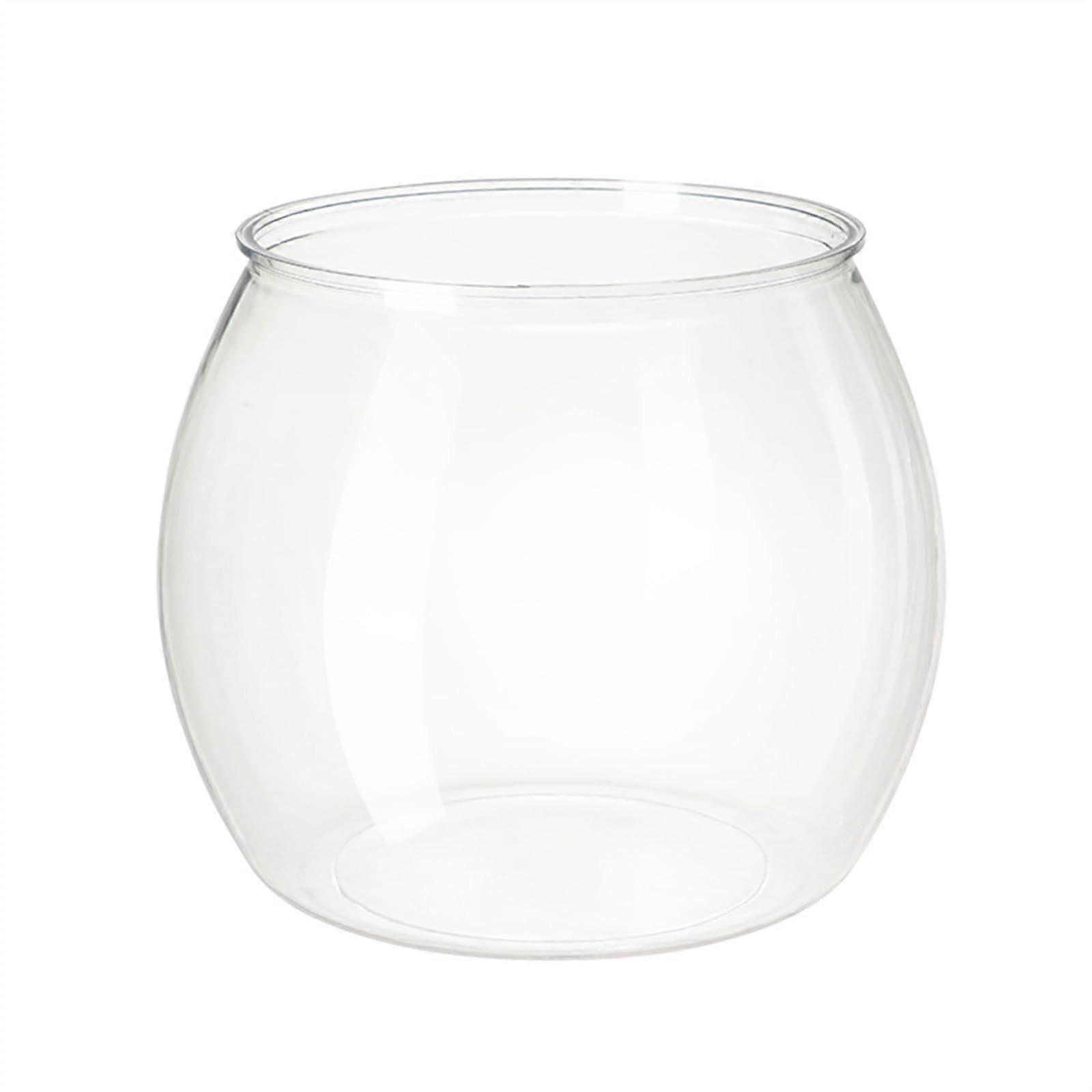 Fish Bowl Round, transparent small aquarium made of PET, onepiece artificial glass (26x32x27.5cm)