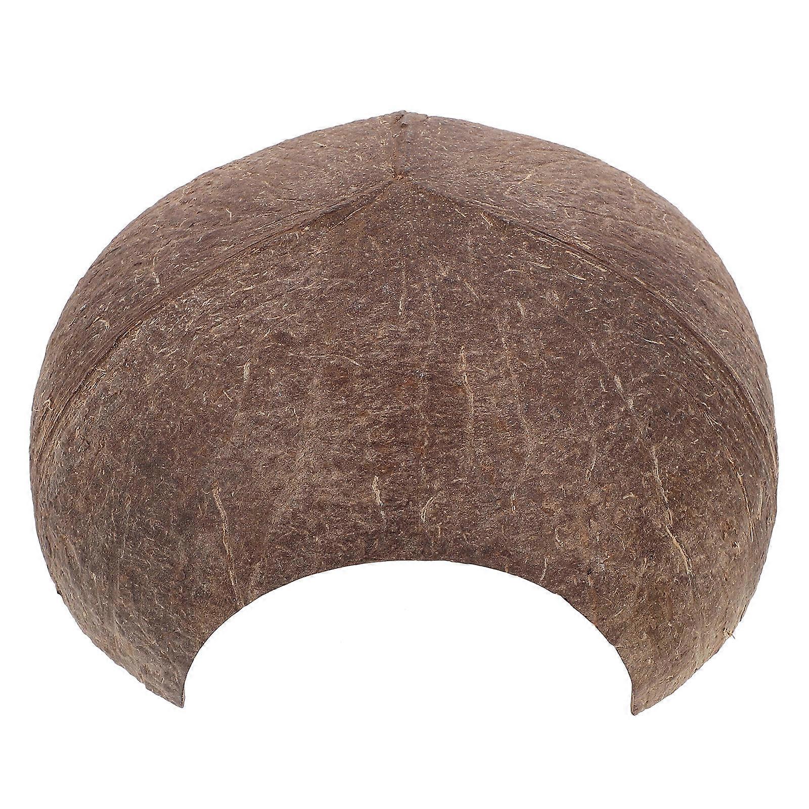 Reptile Hideout Lizard Hiding Cave Indoor And Outdoor Use 13X11X5.5Cm Coconut Shell Shape 1Set