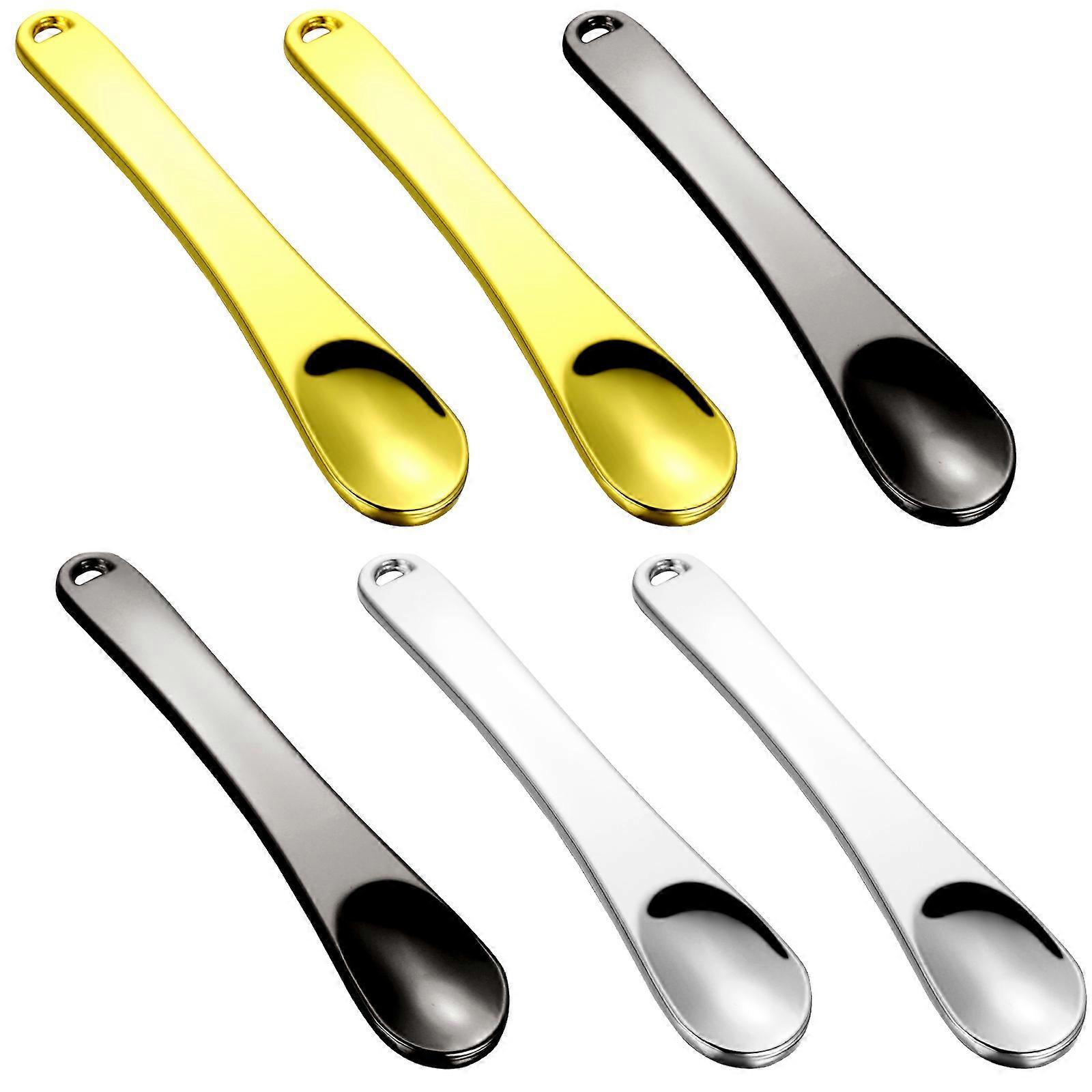 Reusable Cosmetic Spatulas for Makeup with Zinc Alloy Material Assorted Color 6 Pieces