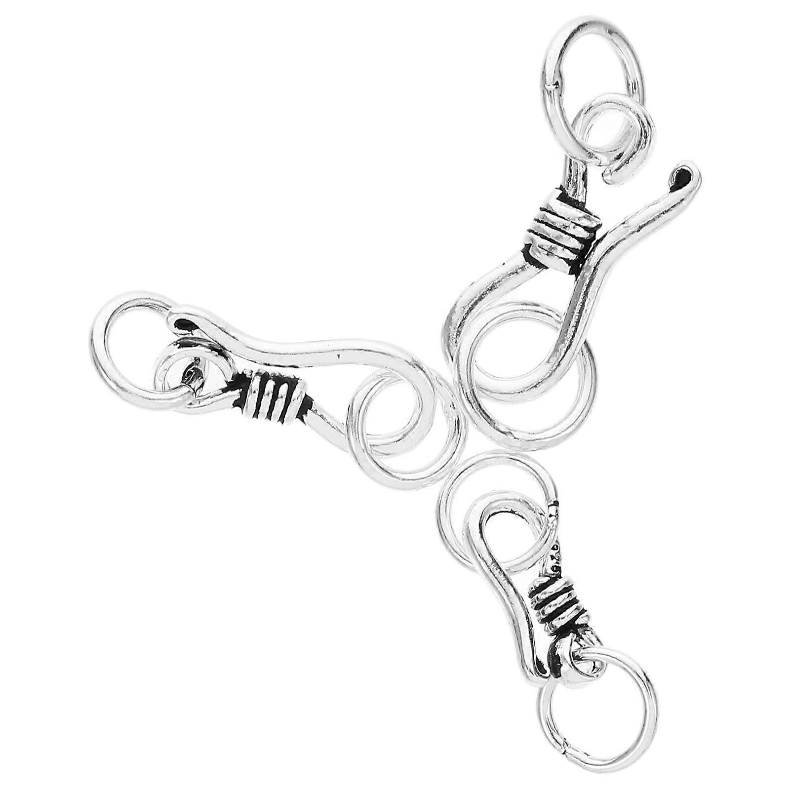 Silver Lobster Clasp S Hook for Jewelry Making Lightweight and Elegant for Bracelet Necklace DIY Accessories 3pcs