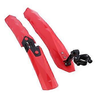 Set di parafanghi per mountain bike Parafanghi anteriori e posteriori da ciclismo con fanale posteriore a LED (rosso)