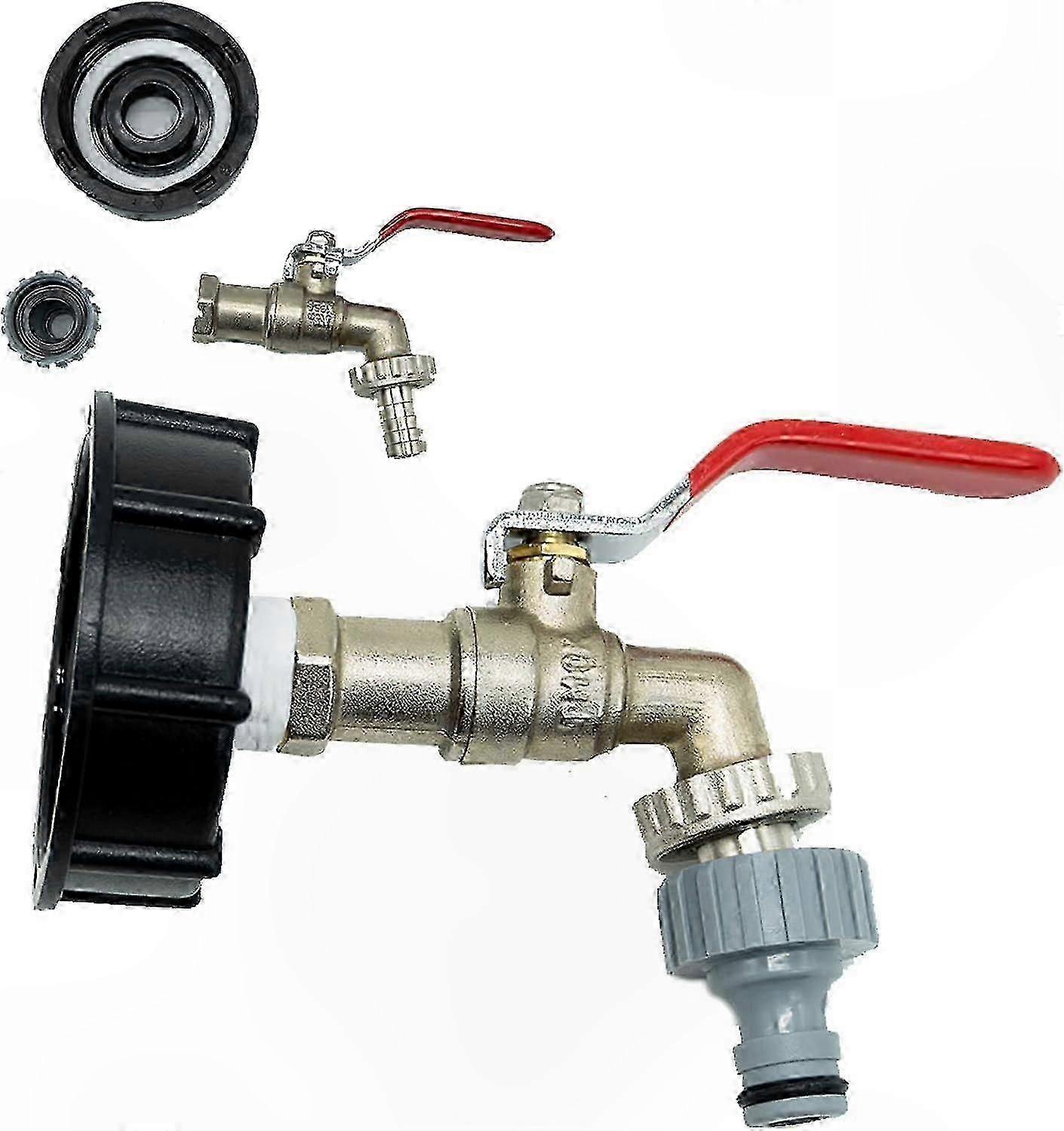 Garden Tap Adapter for 1/2" Hose, Compatible with S60X6 IBC Tank Connection