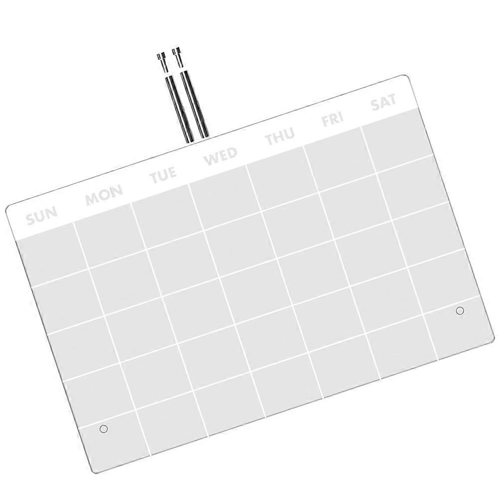 White Acrylic Dry Erase Board for Home Use Decorate Refrigerator Display Board Memo Planner 1 Set