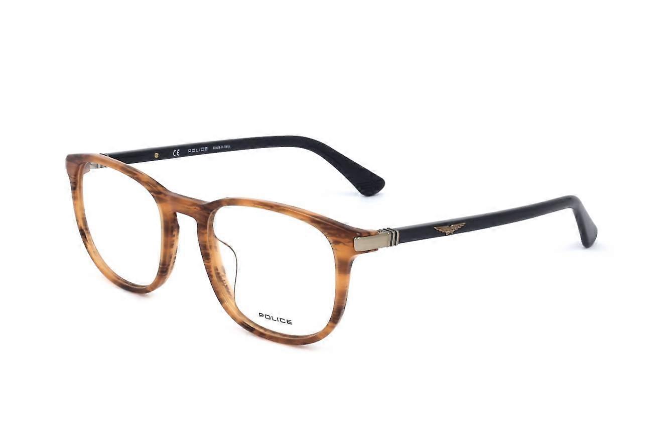 Eyewear Frames Police VPLD96M 06HN SHINY STRIPED BROWN MUSTARD 50/20/145 MAN