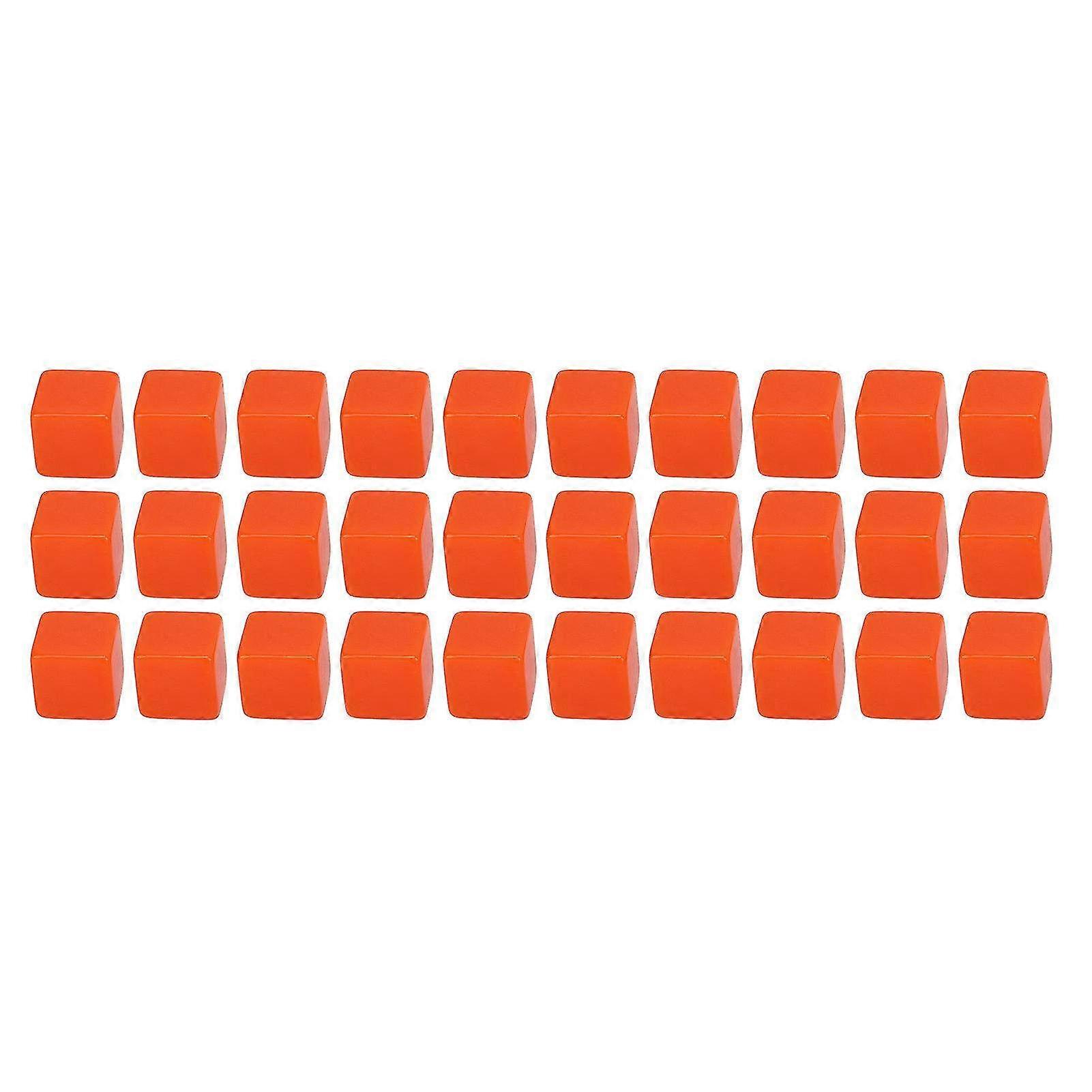 30pcs Glossy Plastic Blank Dice Set - Write-On Six-Sided Teaching Cubes for Education & Fun Board Games