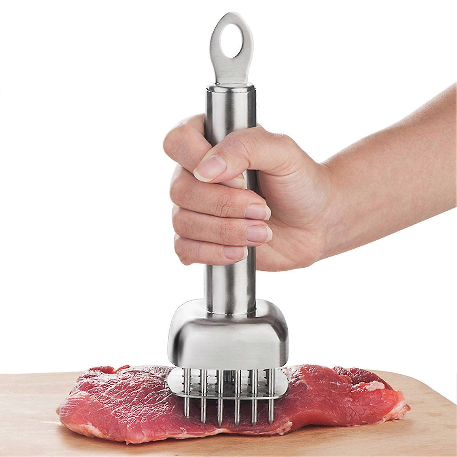 不锈钢穿肉锤重型肉锤,用于嫩化牛排牛肉、鸡肉和猪肉厨房木槌