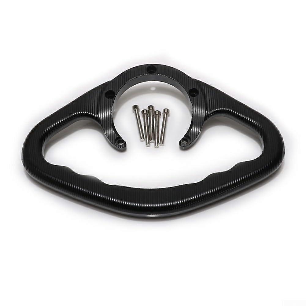 Motorcycle Rear Passenger Tank Handrail Suitable for Yamaha R1 R3 R6 R25 MT 03 07 09 Fuel Tank Handrail Non Slip Tank Handle CNC Aluminum (Black)