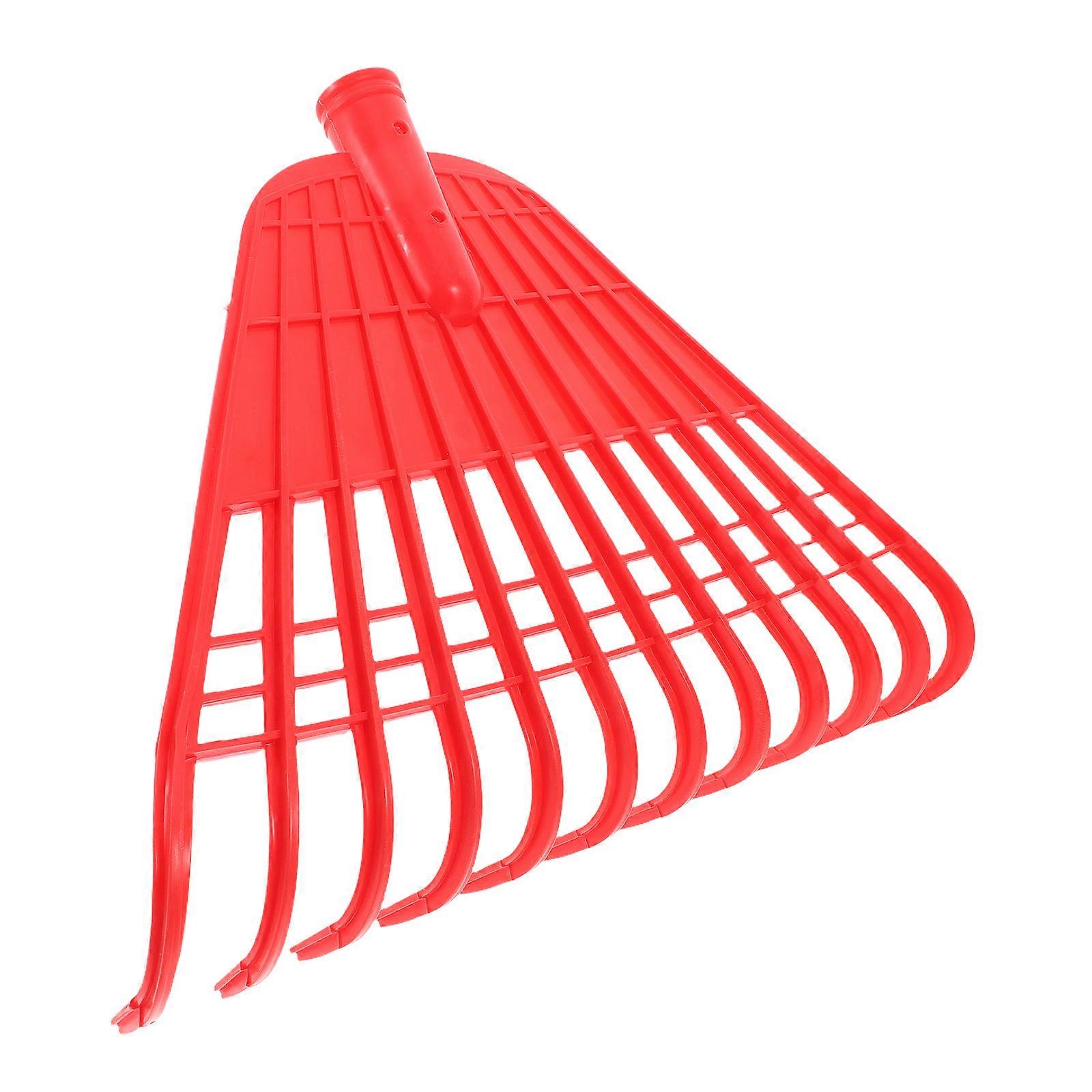 Plastic Garden Rake Replacement 2pcs Lawn Shrub Leaf Rake for Gardening Backyard Red