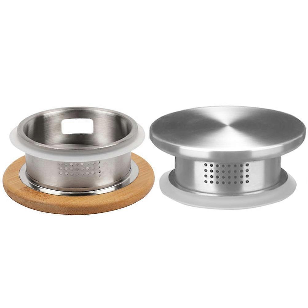 Stainless Steel Teapot Lid with Bamboo Handle for Kitchen Use Practical and Design Silver Color