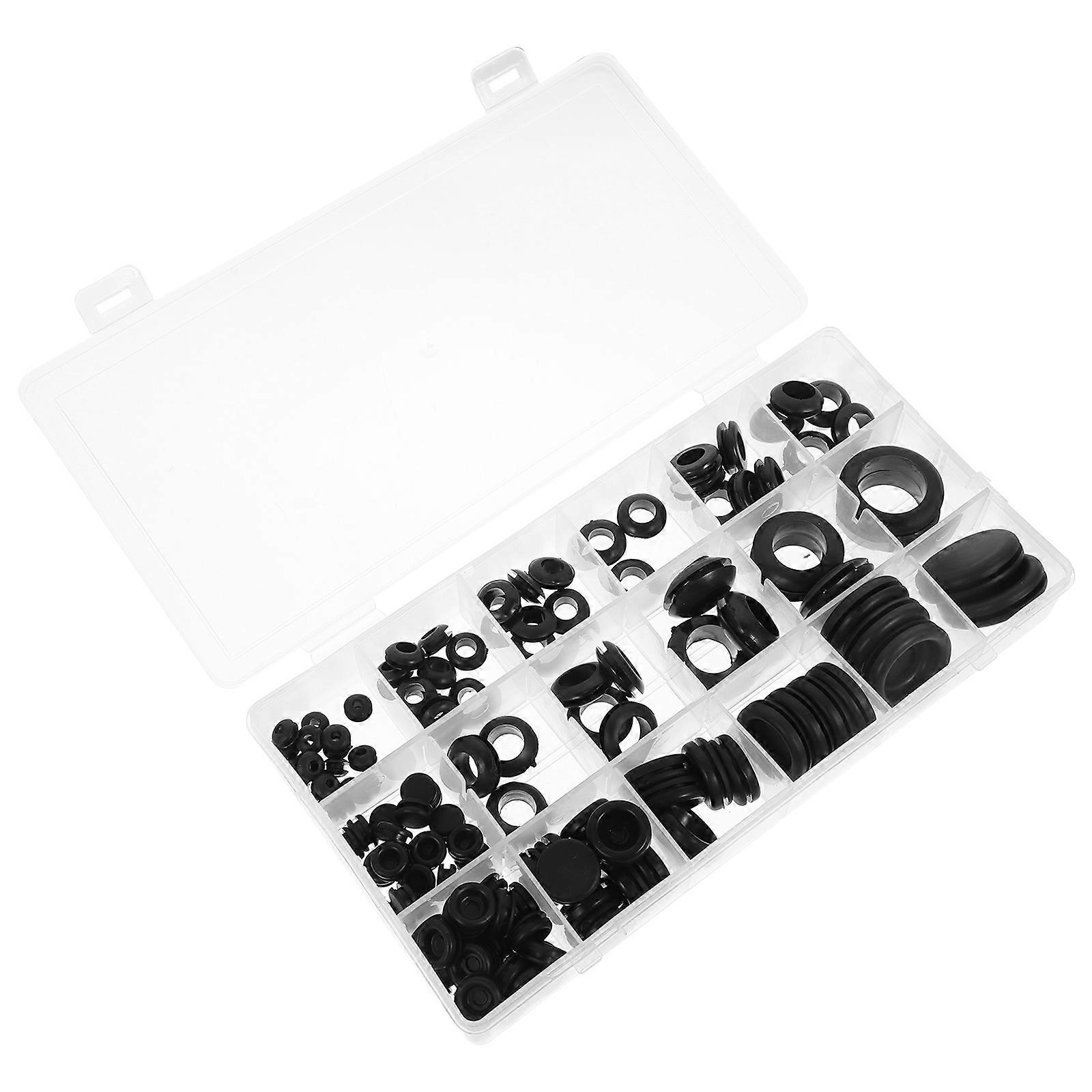 1 Set Rubber Hole Plug Electrical Wire Gasket Grommet for Automotive and PC Use