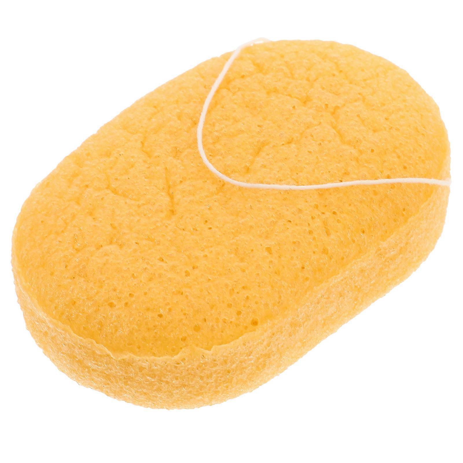 1Pc Volcanic Mud Facial Sponge Practical Face Puff Cleansing Sponge Brown