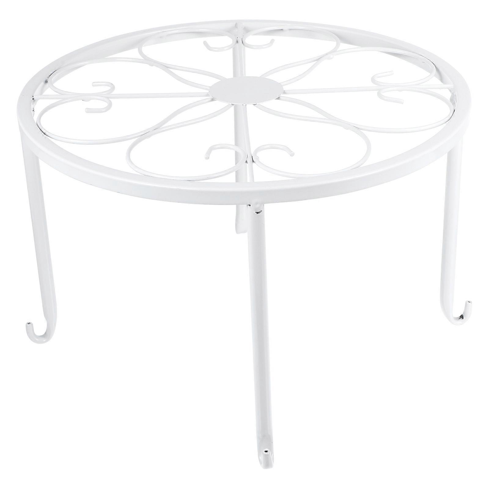 Iron Flowers Racks Flower Stand For Homeowners 30X19CM White Single-Layer Indoor Use 1Set