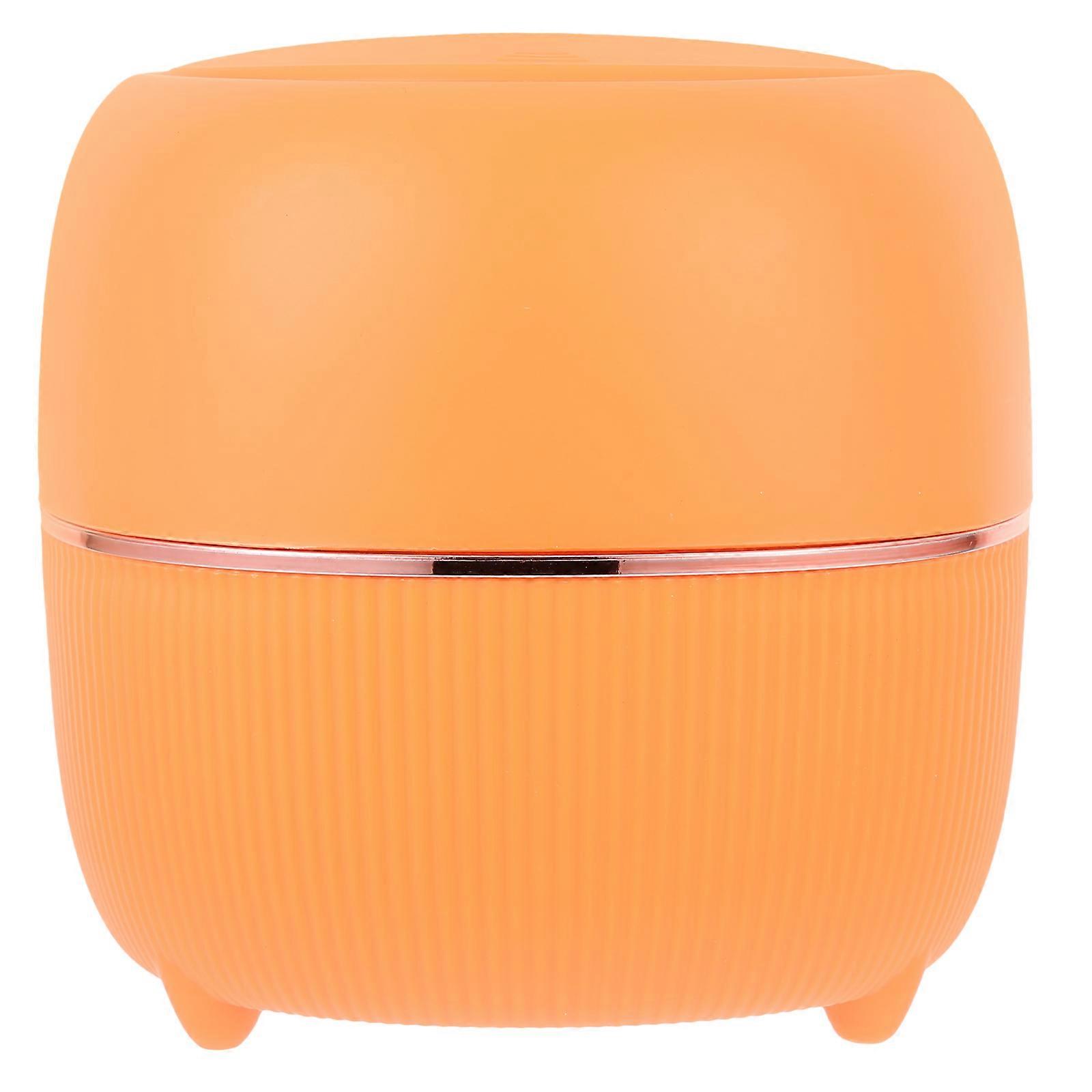 Plastic Countertop Sundries Storage Bin Orange Desktop Trash Can with Material for Home Use