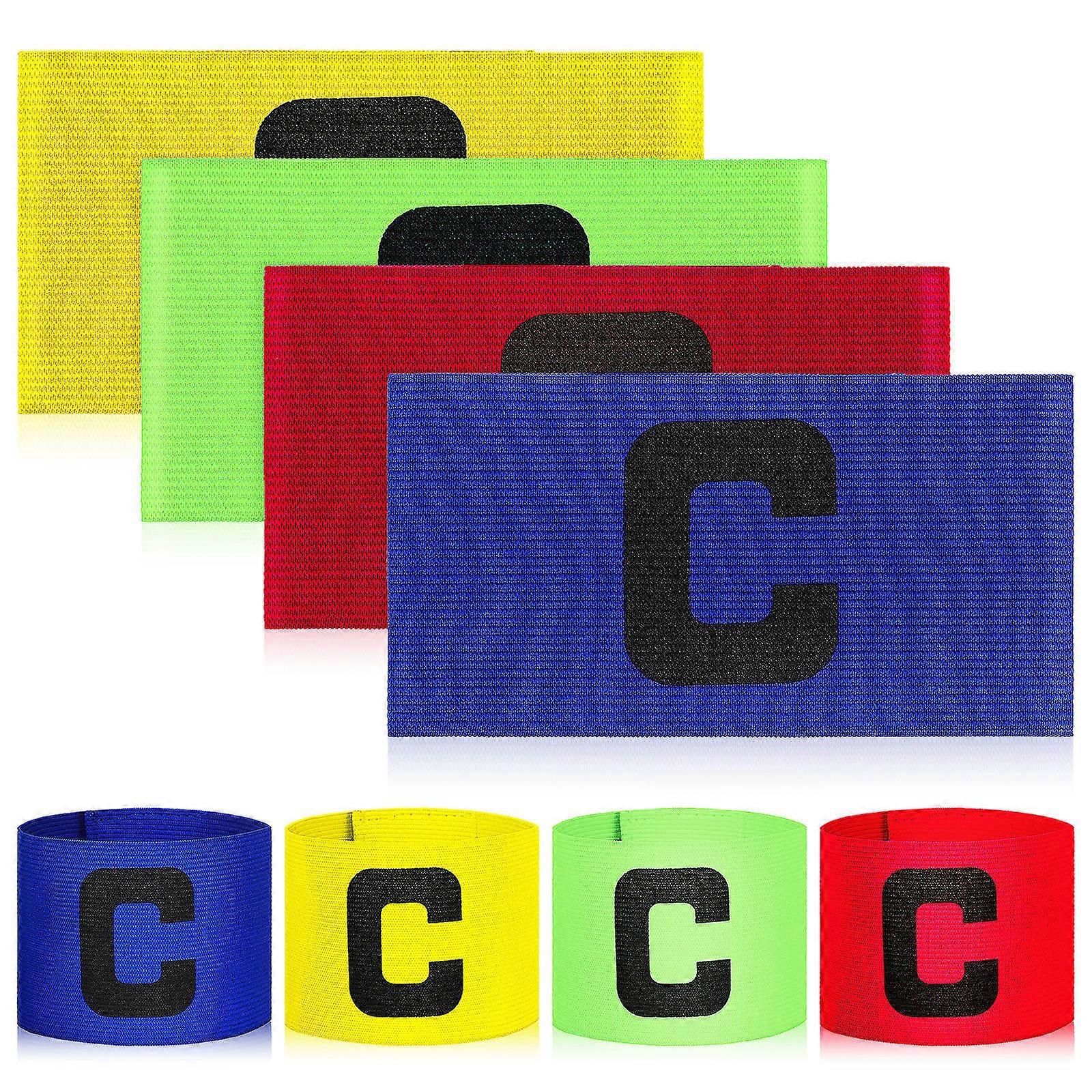 Football Team Captain Bands for Sport Use 8Pcs Colorful Protective