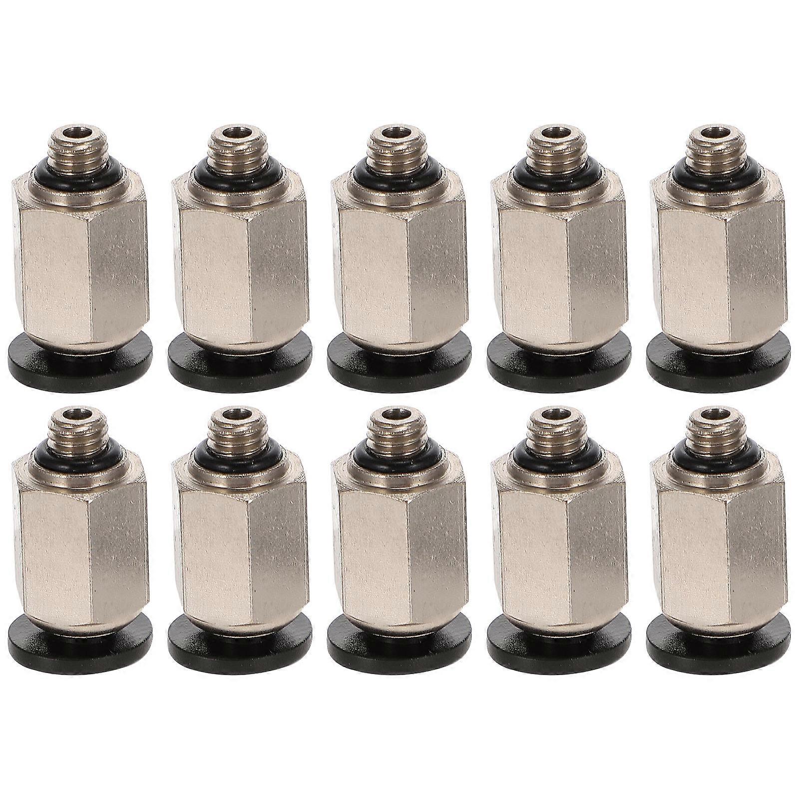 10pcs Pneumatic Air Fittings, Male Straight Push to Connect Threaded Quick Release Connectors for PU PE Tubes, Easy Install Efficient Use