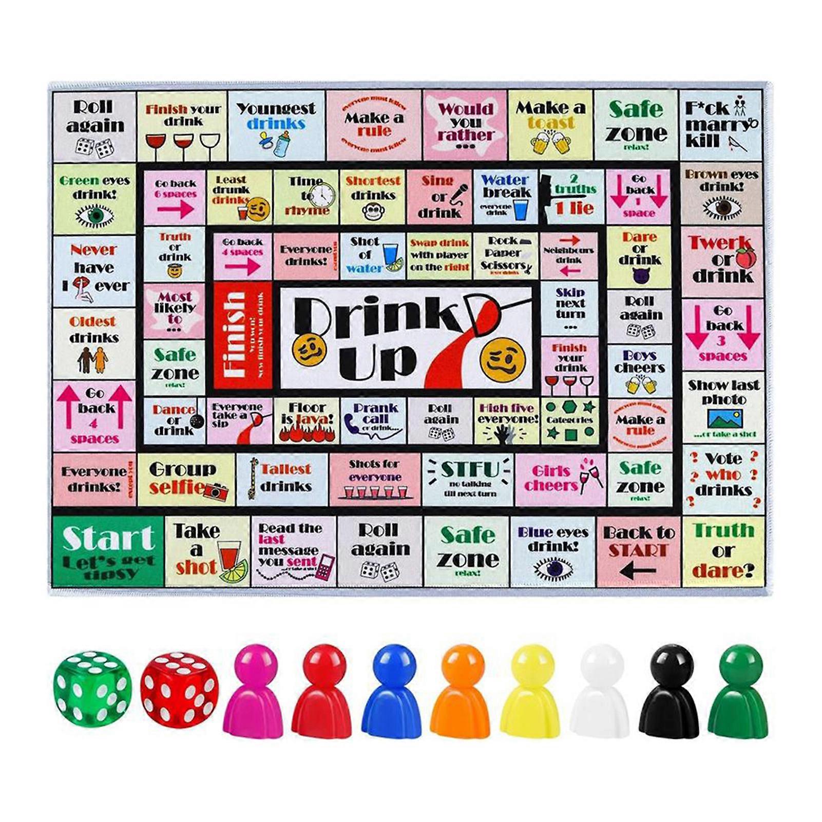 Tipsy-Land Drinking Board Game Funny Interactive Party Board Game for Adults