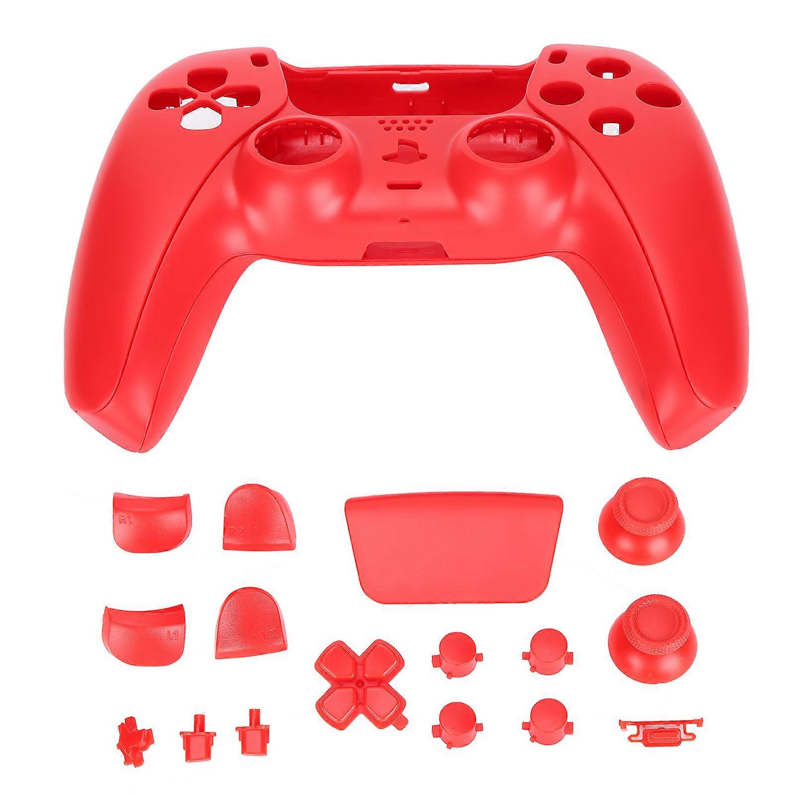 Red PS5 Controller Shell & Button Replacement - DIY Accessories for a Custom Look