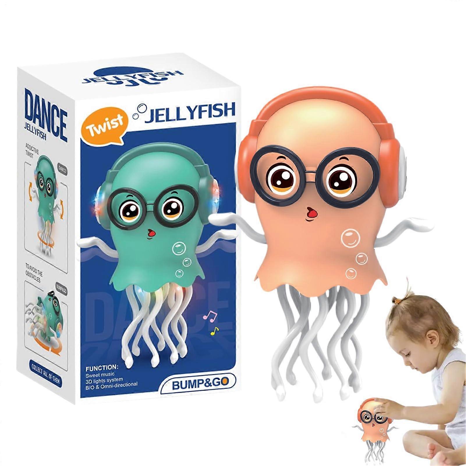 Dancing Squid Toy  Interactive Dance  Dodge Game  Lights  Music  Toddlers  Orange