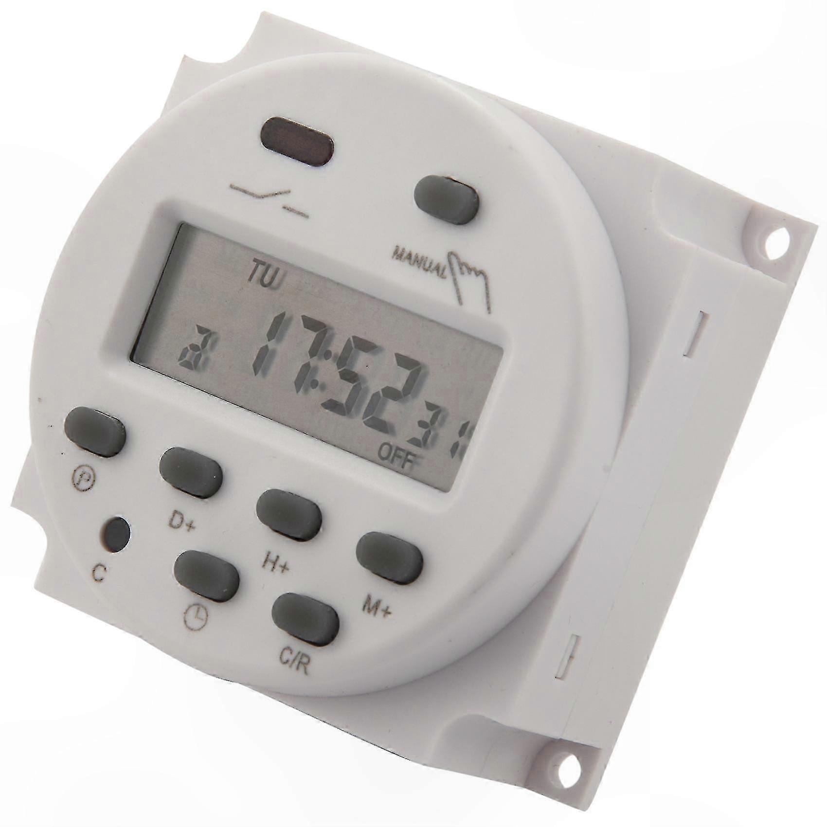 Programmable Timer Switch with LCD Display, 12V DC, 16A Relay for Power Control