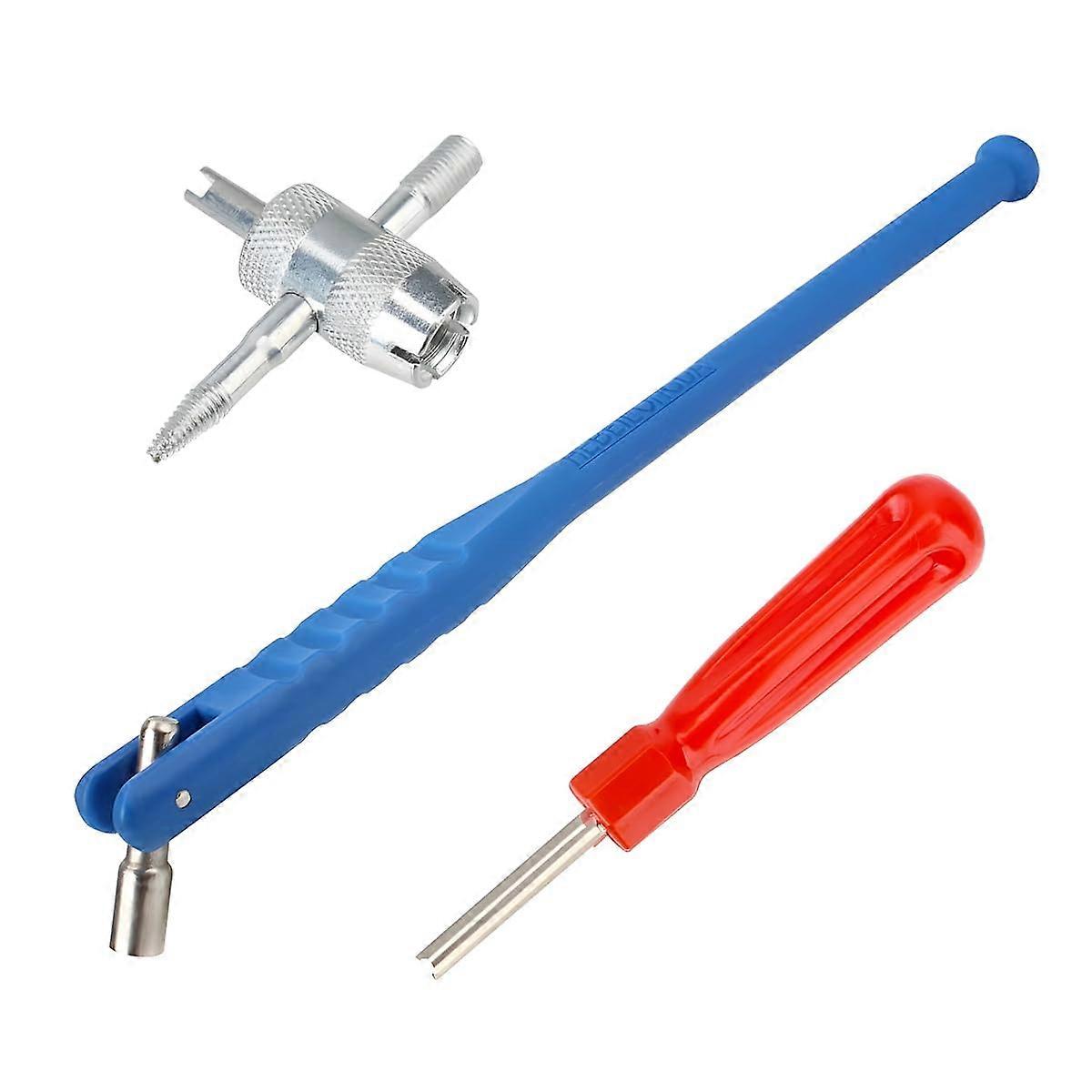 Tyre Valve Stem Retracting Tool Set Of 3 For Car, Motorcycle, Bicycle Valve Puller Lever Extractor, Repair Tool Set