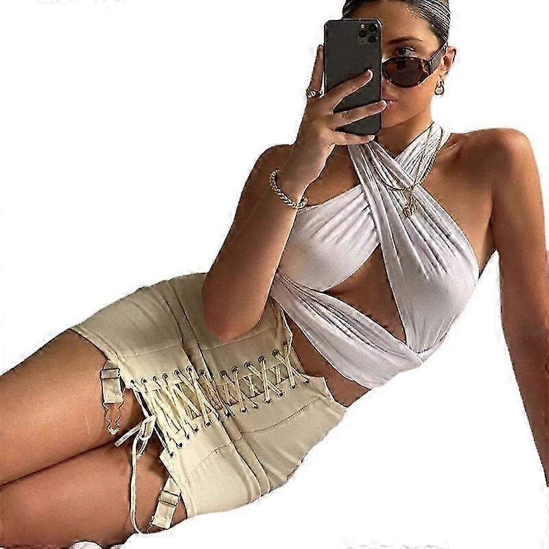Hot Girl Slim-fit Halter Backless Vest