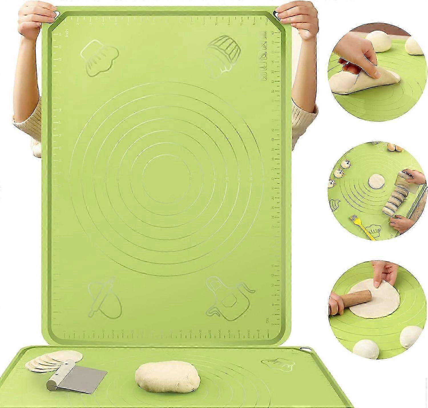 Silicone Mat Dough Bread Baking Mat with Cutter & Rolling Pin