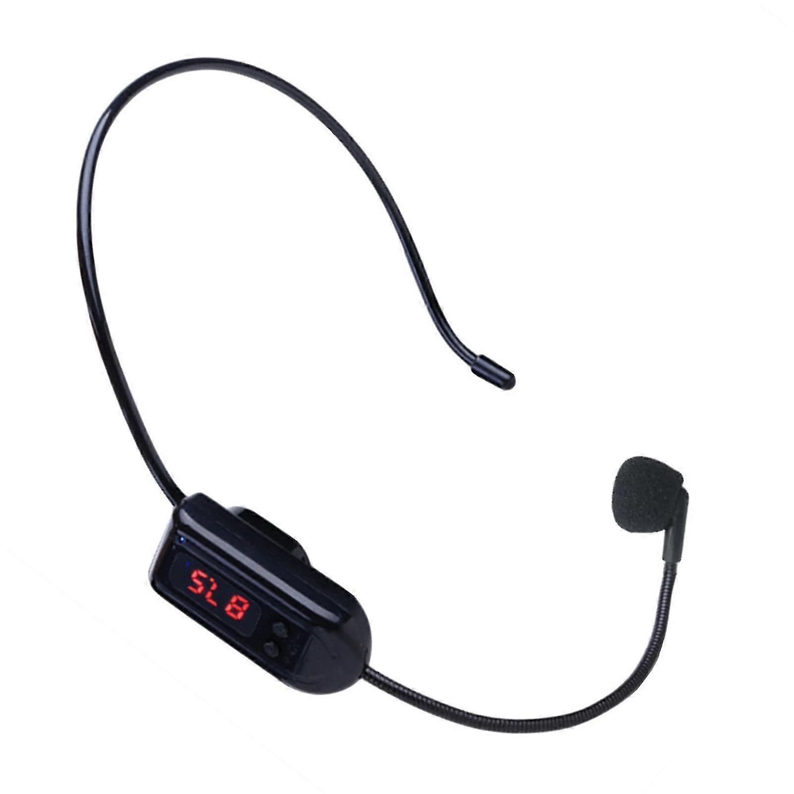 Wireless Microphone Head-mounted High Sensitivity Portable FM Transmitter Headset for Tour Guide