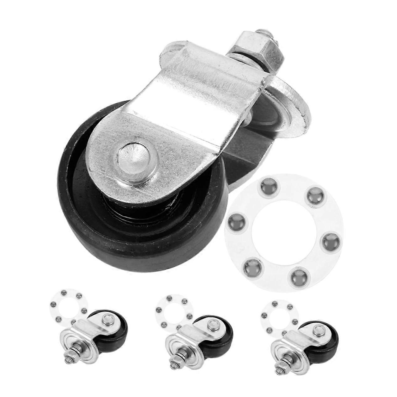 4Pcs Heavy Duty Floor Replacement Caster For Hydraulic Jack Garage Use Durable Steel Construction Stable Support