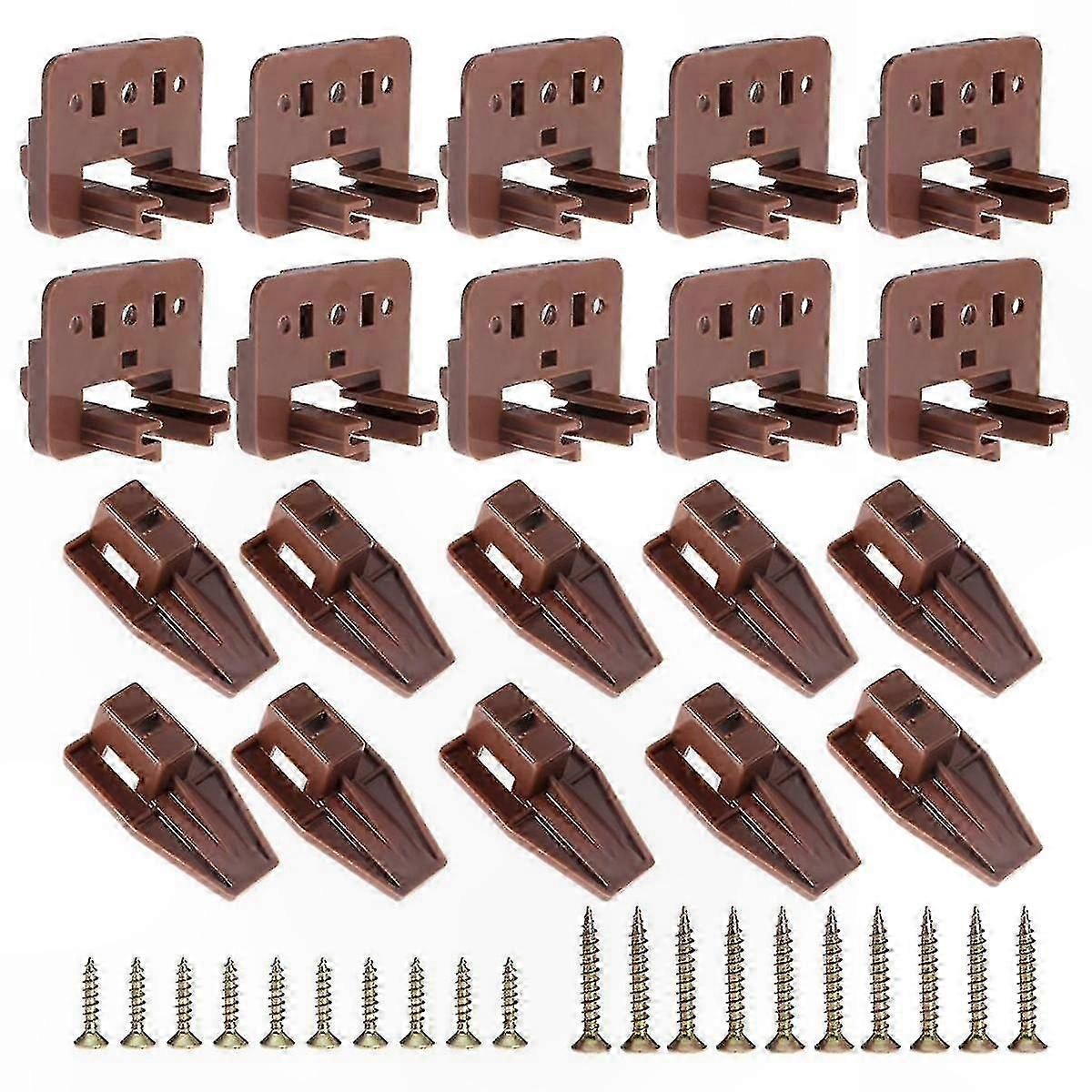 10-Pack Center Mount Drawer Slide Guides for Dressers and Nightstands