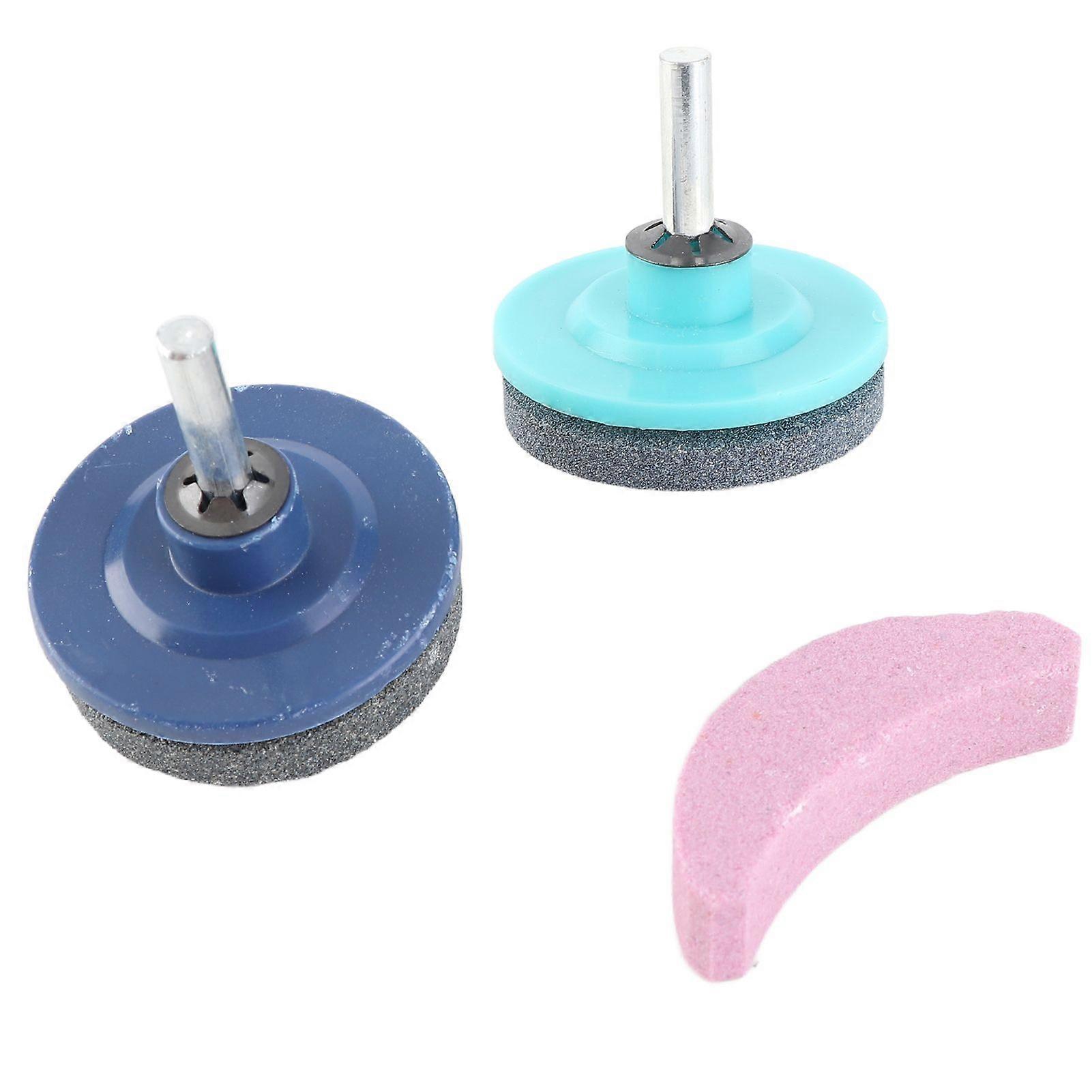 3Pcs/Set Universal Lawn Mower Trimmer Blade Sharpener Grinding Sharpening Stone Tool Garden Accessory