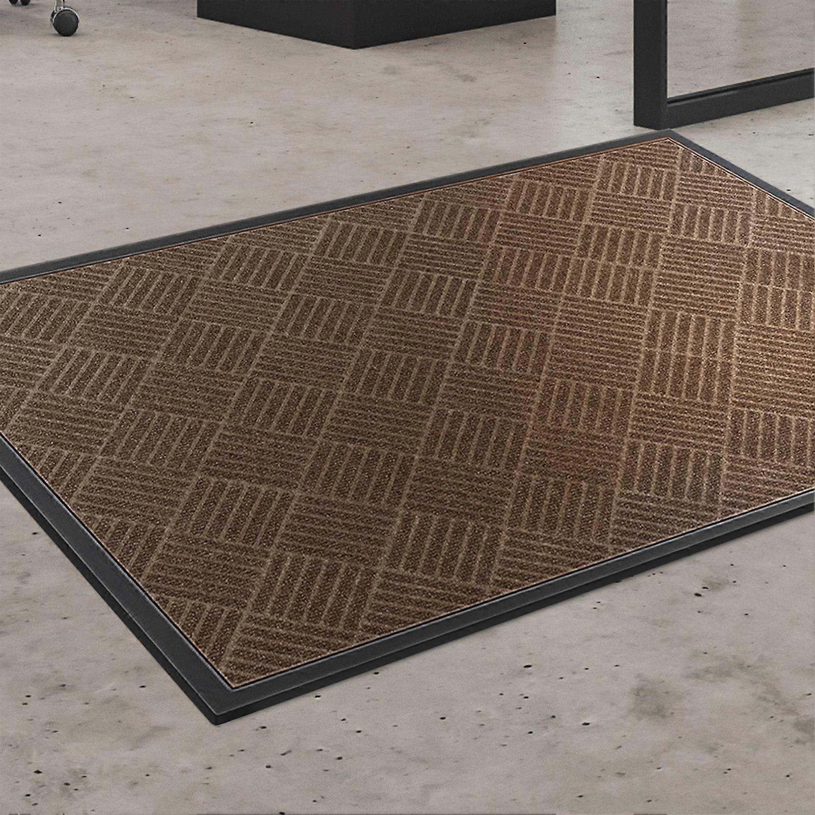 Rubber Door Mat 150*90CM Black Brown